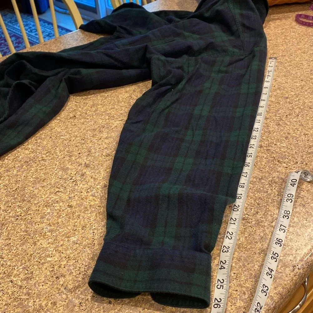 L.L. Bean Long Sleeve Plaid Flannel Cotton Shirt With FLAWS XXL Tall